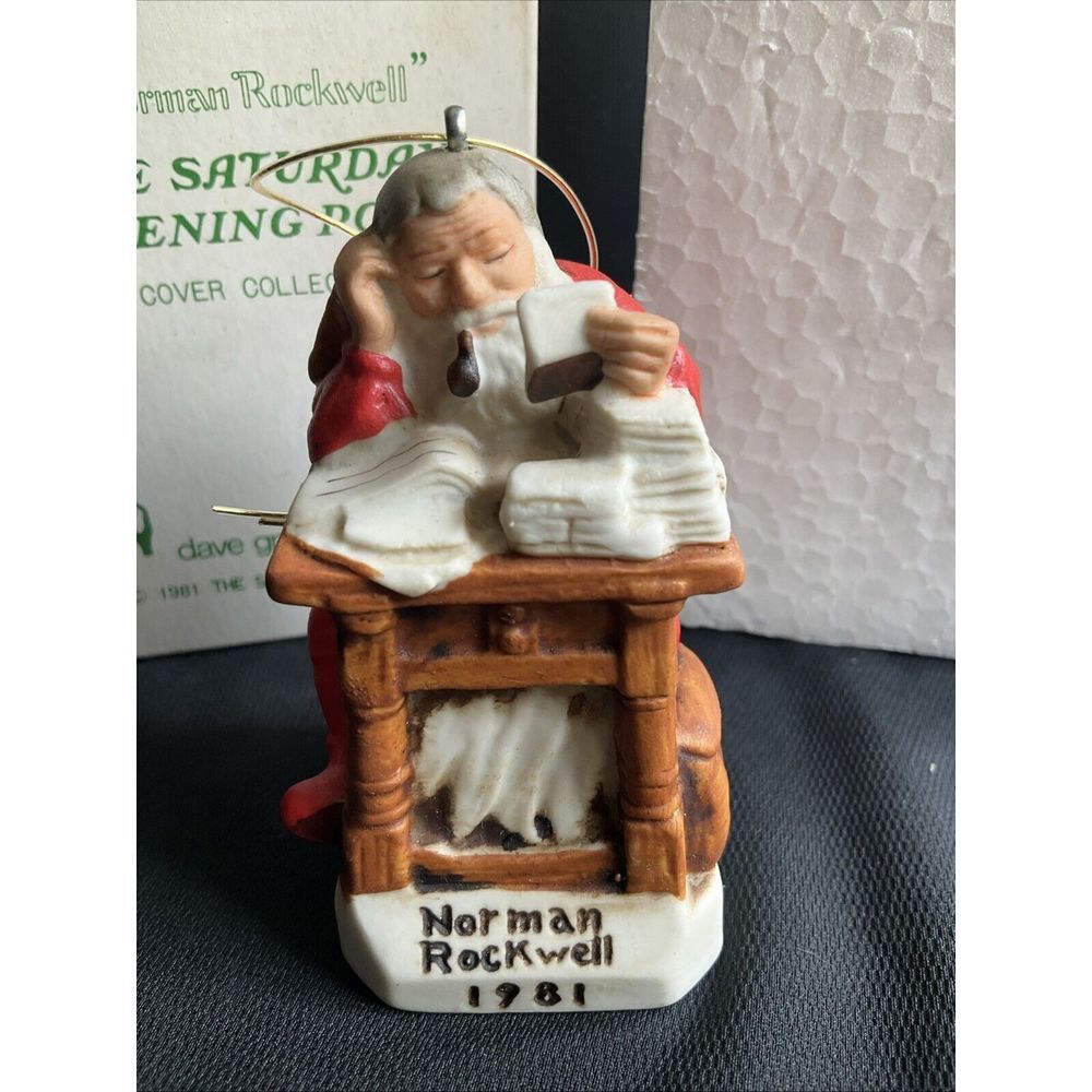 1981 Norman Rockwell Christmas Ornament " Letters To Santa"